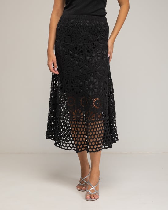 Falda  midi de crochet - Image 2