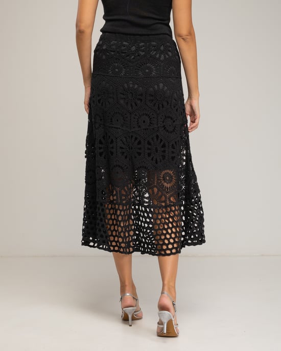 Falda  midi de crochet - Image 3