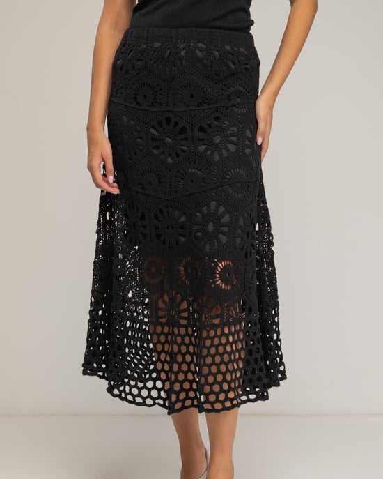 Falda  midi de crochet - Image 4