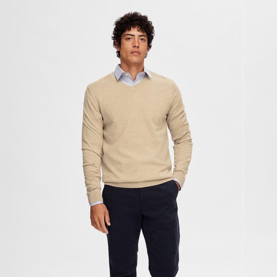 Selected Sweaters Jersey Berg Cuello en V Kelp Beige - Image 2