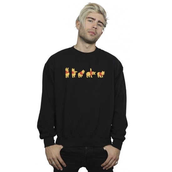 Disney Mens Winnie The Pooh Stretching Sweatshirt (Black) - Image 3