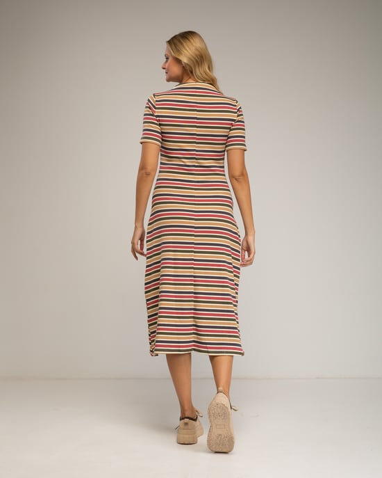 Vestido midi de rayas - Image 2