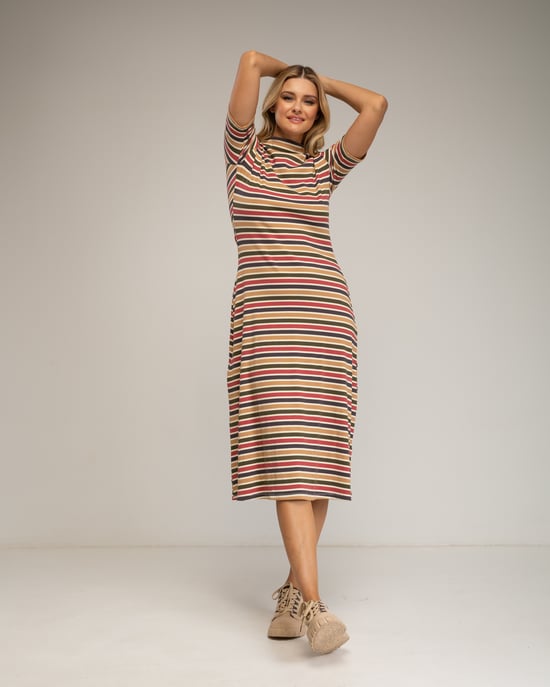 Vestido midi de rayas - Image 3
