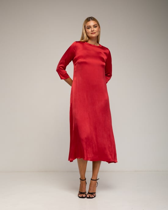 Vestido oversize de seda - Image 2
