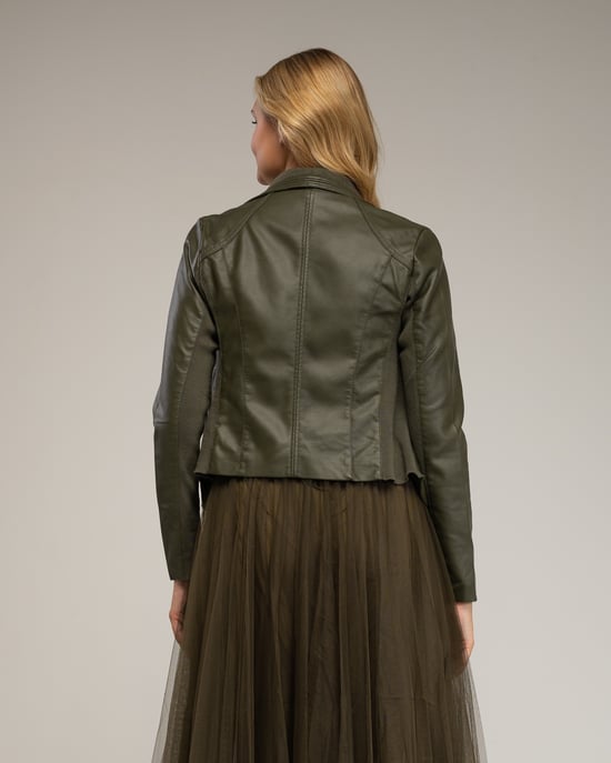 Chaqueta estilo perfecta metalizada - Image 2