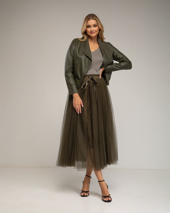 Chaqueta estilo perfecta metalizada - Image 4