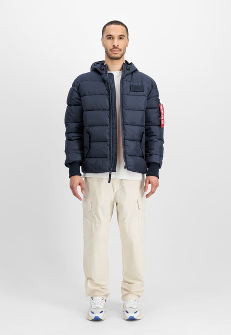 Hooded Puffer Alpha Faux Down Winter Jacket - Image 2
