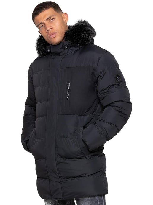 Enzo Milano | Chaqueta de Puffer Larga para Hombre - Image 2