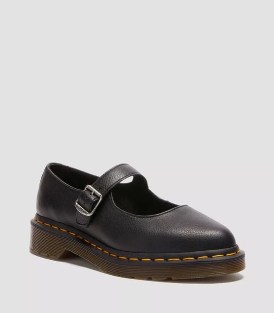 Zapatos Negros de Mujer Dr. Martens Elphie Mary Jane de Cuero Virginia - Image 2