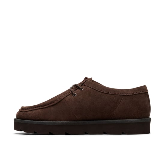 Clarks Originals Meare Wallabee Suede Zapatos de Hombre en Ante Marrón Oscuro con Cordones - Image 3