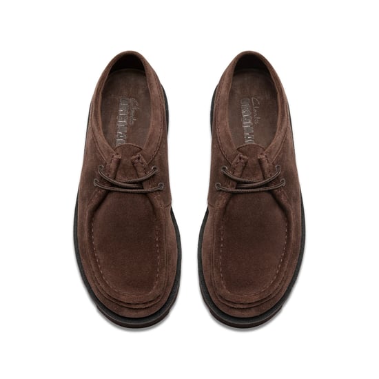 Clarks Originals Meare Wallabee Suede Zapatos de Hombre en Ante Marrón Oscuro con Cordones - Image 6