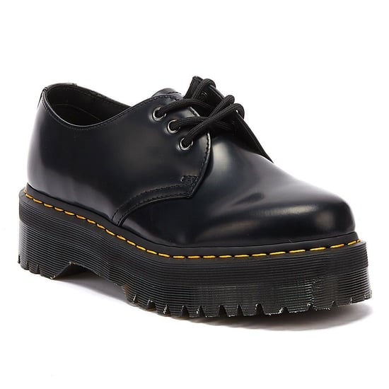 Zapatos para mujer Dr. Martens 1461 Quad de cuero liso - (Negro) - Image 1