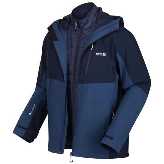 Regatta Mens Wentwood VII 3 in 1 Waterproof Jacket (Navy/Admiral Blue) - Image 5