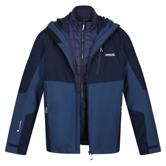 Regatta Mens Wentwood VII 3 in 1 Waterproof Jacket (Navy/Admiral Blue) - Image 6