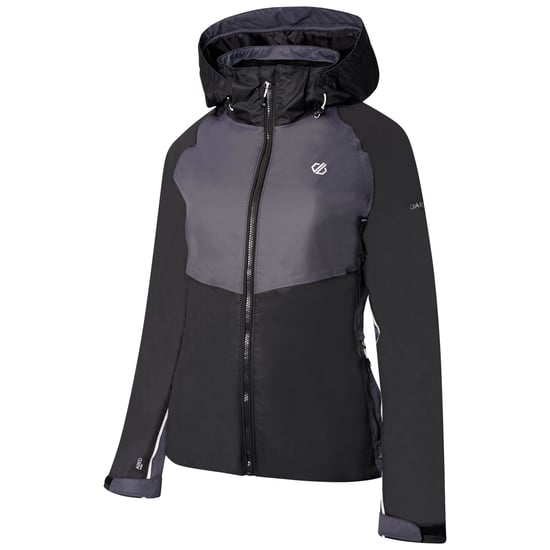 Regatta Womens/Ladies Radiate II Waterproof Ski Jacket (Black/Ebony Grey) - Image 3