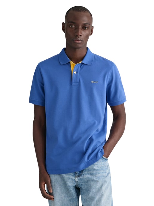 Gant Regular Fit Contrast Pique Rugger Polo Azul - Image 5
