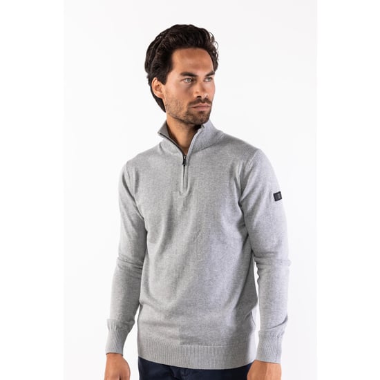 Presly & Sun Sweater Lewis Jersey de punto con cremallera Gris - Image 2