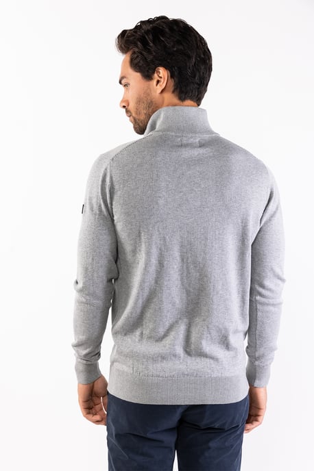 Presly & Sun Sweater Lewis Jersey de punto con cremallera Gris - Image 3