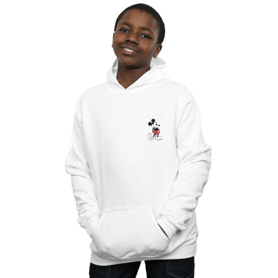 Disney Boys Mickey Mouse Kickin Retro Chest Hoodie (White) - Image 6
