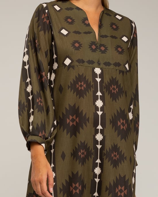 Vestido midi con estampado etnico - Image 4