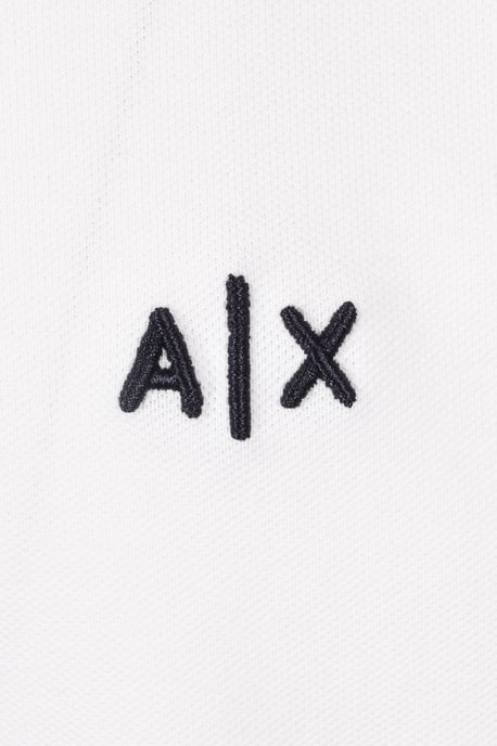 Armani Exchange Tipped Polo Shirt Off White - Image 3