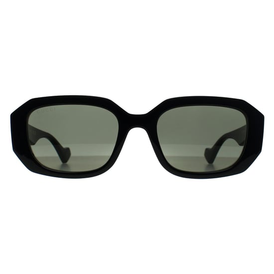 Gucci Rectángulo Mujer Negro Brillante Gris Claro Espejo GG1535S - Image 1