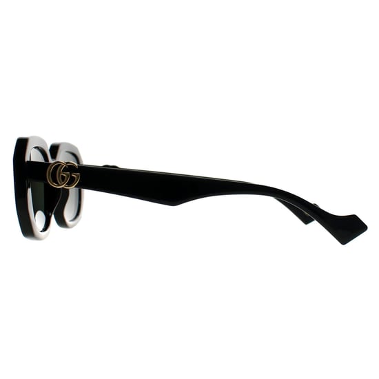 Gucci Rectángulo Mujer Negro Brillante Gris Claro Espejo GG1535S - Image 2