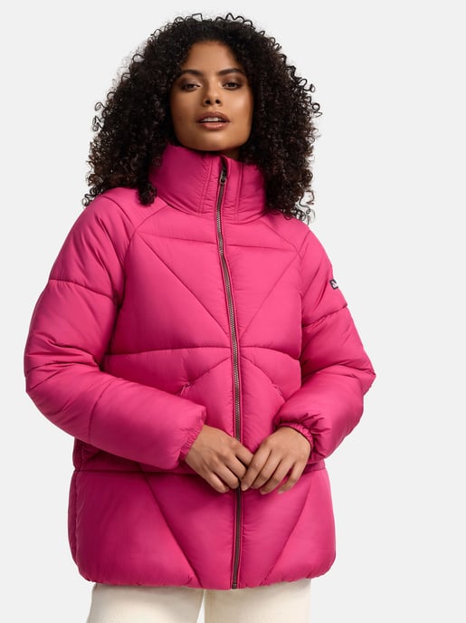 Chaqueta acolchada invierno mujer Navahoo Schokolinaa con cuello alto - Image 6