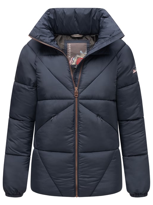 Chaqueta acolchada invierno mujer Navahoo Schokolinaa con cuello alto - Image 1