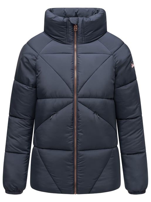 Chaqueta acolchada invierno mujer Navahoo Schokolinaa con cuello alto - Image 2