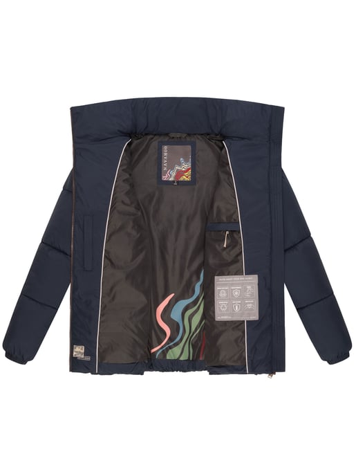 Chaqueta acolchada invierno mujer Navahoo Schokolinaa con cuello alto - Image 5