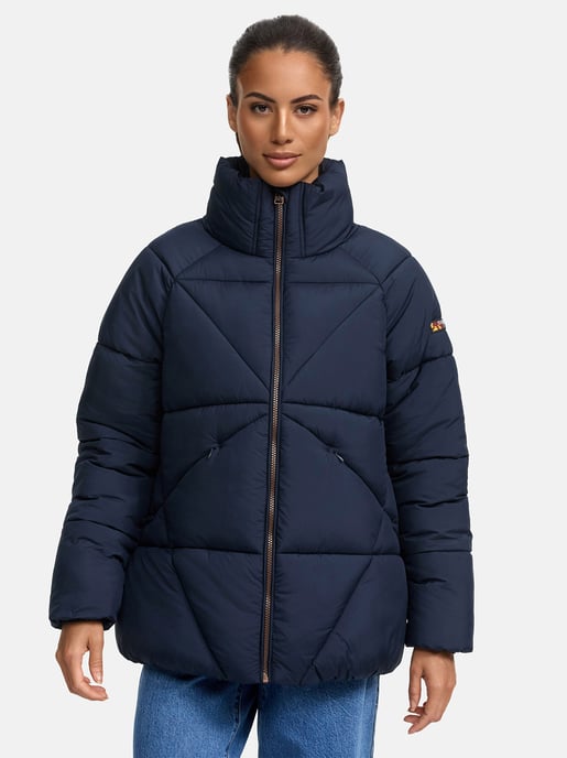 Chaqueta acolchada invierno mujer Navahoo Schokolinaa con cuello alto - Image 6