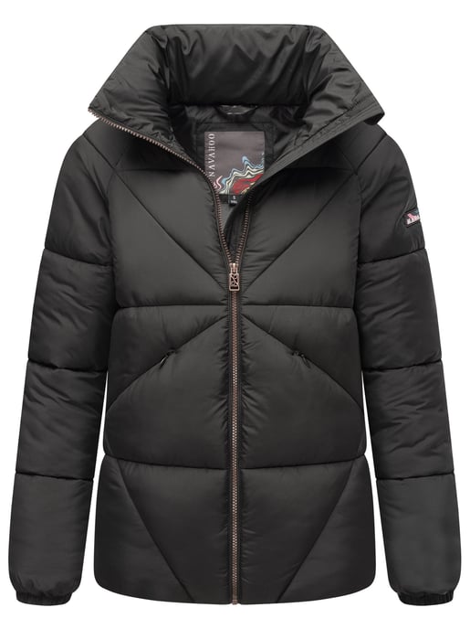 Chaqueta acolchada invierno mujer Navahoo Schokolinaa con cuello alto - Image 1