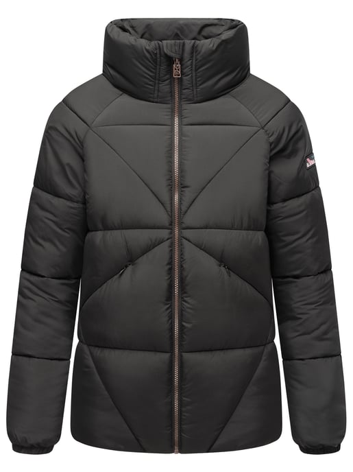 Chaqueta acolchada invierno mujer Navahoo Schokolinaa con cuello alto - Image 2