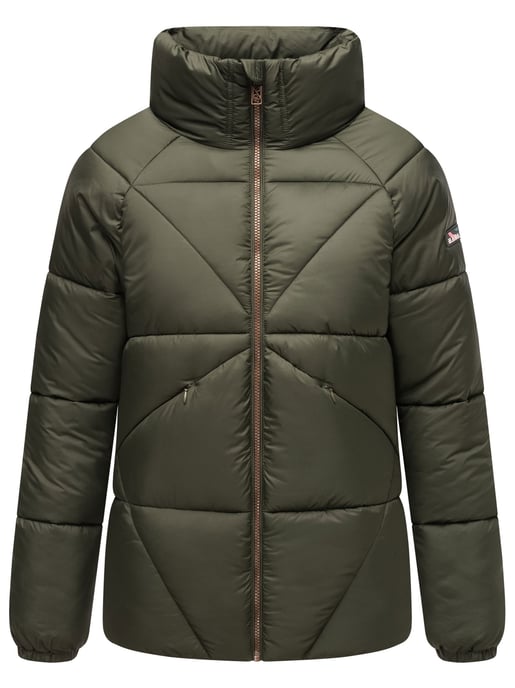 Chaqueta acolchada invierno mujer Navahoo Schokolinaa con cuello alto - Image 2