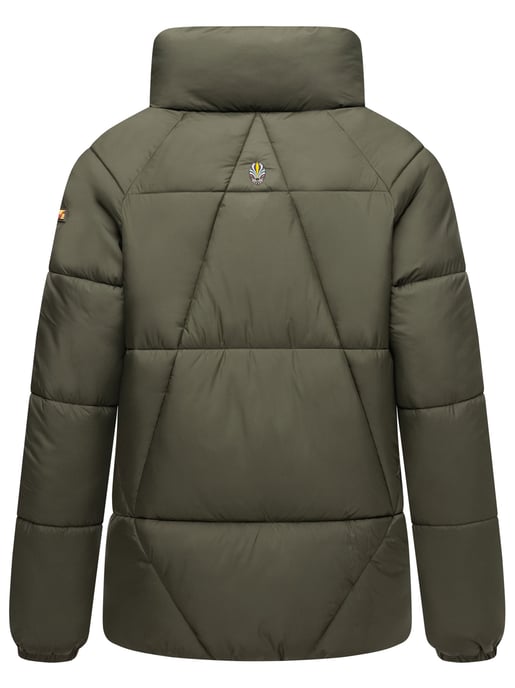 Chaqueta acolchada invierno mujer Navahoo Schokolinaa con cuello alto - Image 4