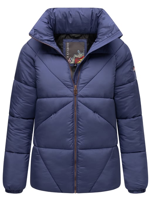 Chaqueta acolchada invierno mujer Navahoo Schokolinaa con cuello alto - Image 1