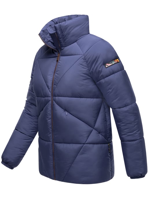 Chaqueta acolchada invierno mujer Navahoo Schokolinaa con cuello alto - Image 3