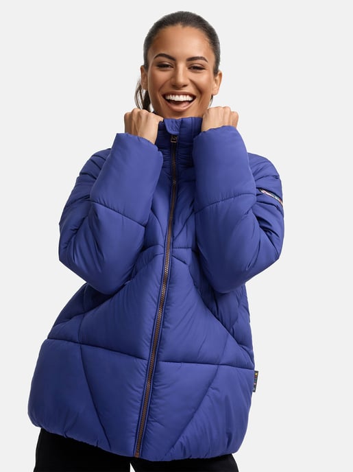 Chaqueta acolchada invierno mujer Navahoo Schokolinaa con cuello alto - Image 6
