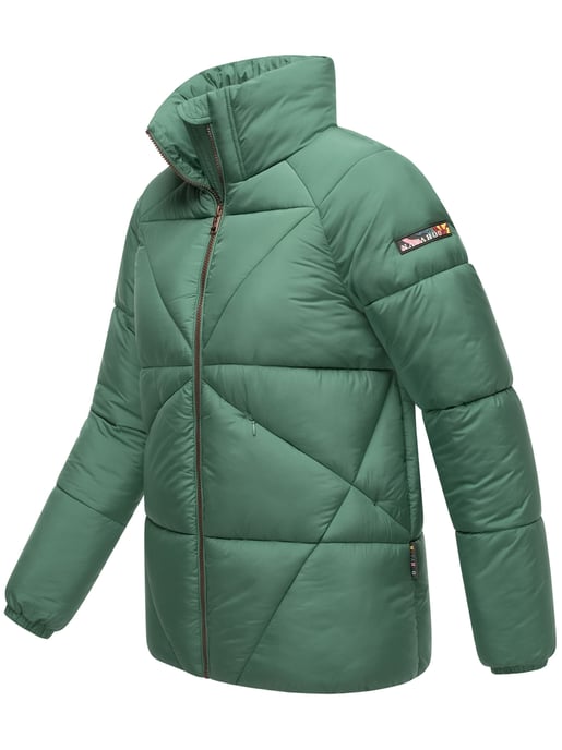Chaqueta acolchada invierno mujer Navahoo Schokolinaa con cuello alto - Image 3