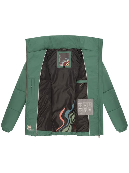 Chaqueta acolchada invierno mujer Navahoo Schokolinaa con cuello alto - Image 5
