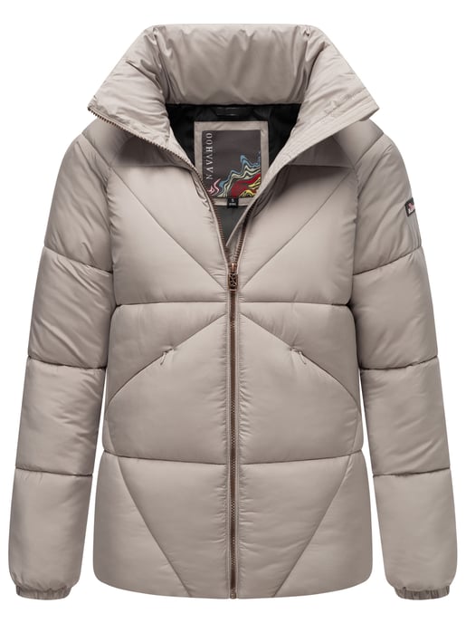 Chaqueta acolchada invierno mujer Navahoo Schokolinaa con cuello alto - Image 1