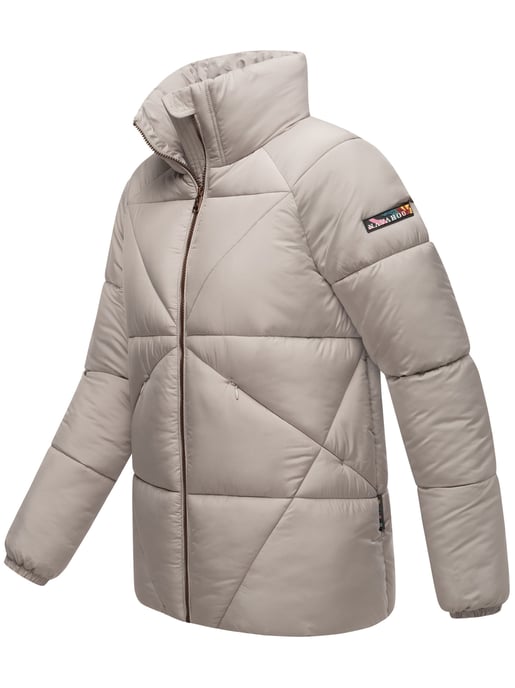 Chaqueta acolchada invierno mujer Navahoo Schokolinaa con cuello alto - Image 3