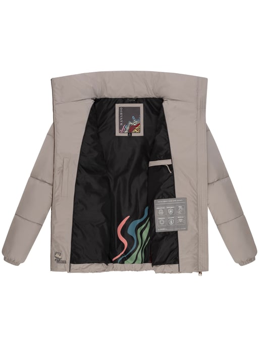 Chaqueta acolchada invierno mujer Navahoo Schokolinaa con cuello alto - Image 5