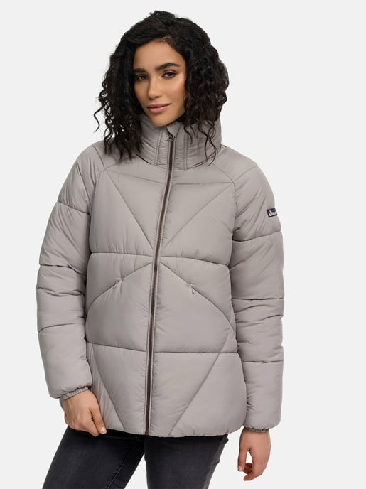 Chaqueta acolchada invierno mujer Navahoo Schokolinaa con cuello alto - Image 6