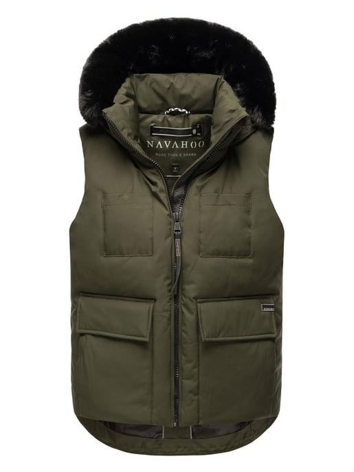 Chaleco de invierno para mujer Navahoo Cinnamon Bunny - cálido y elegante - Image 1