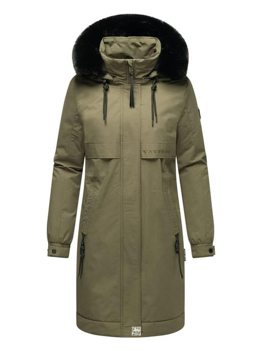 Abrigo Parka de invierno mujer Navahoo Kaltwetterretter con cuello de pelo sintético - Image 2