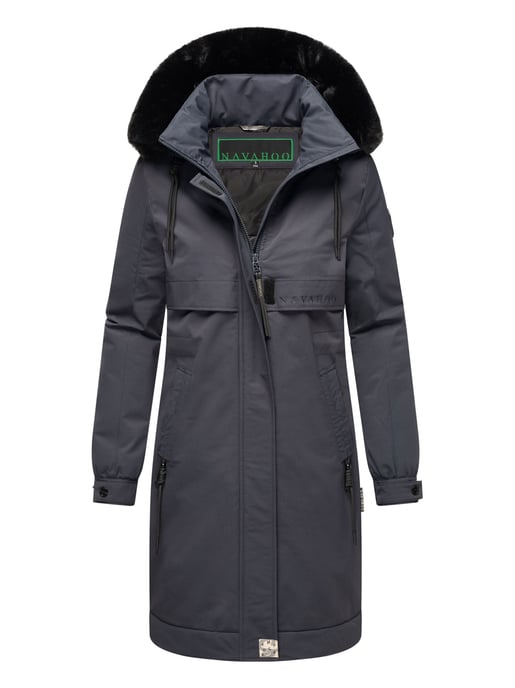 Abrigo Parka de invierno mujer Navahoo Kaltwetterretter con cuello de pelo sintético - Image 1