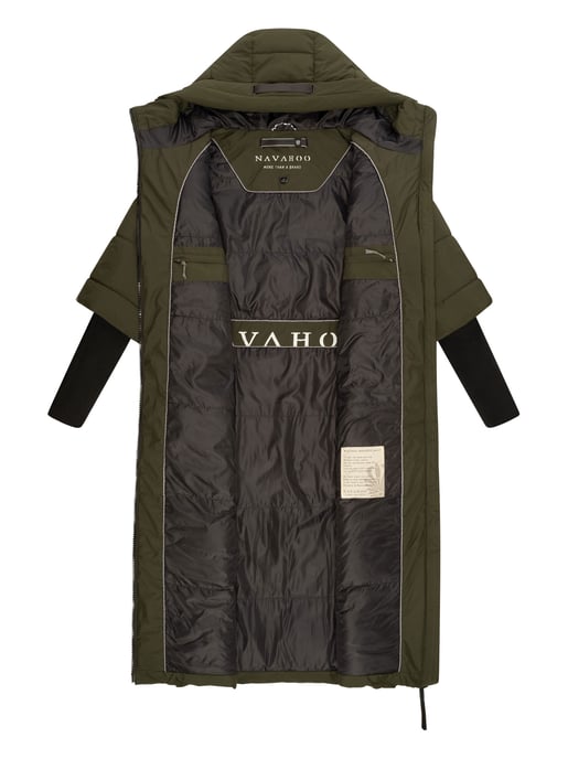 Chaqueta acolchada para mujer Navahoo Ciao Meow – Extra larga y cálida - Image 5