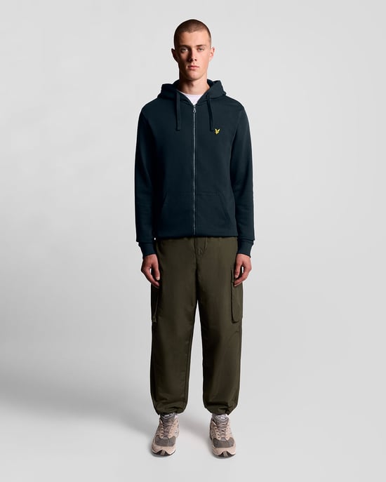 Sudadera con capucha de algodón Loopback de Lyle & Scott - Azul marino - Image 2